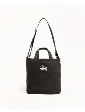 Stussy Canvas Crossbody Bag Washed Black
